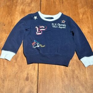 Polo by Ralph Lauren Navy Sweatshirt “Cheer Squad” - 4T